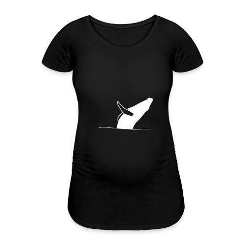 Jumping whale - white - Frauen Schwangerschafts-T-Shirt