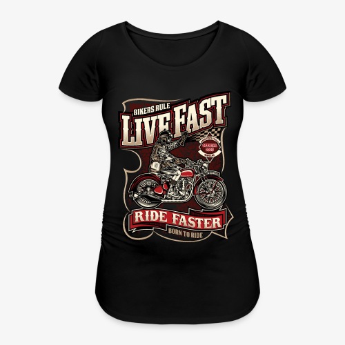 Born To Ride - Harleysti Italia Official 2023 - Frauen Schwangerschafts-T-Shirt