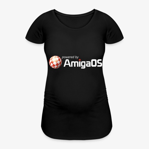 PoweredByAmigaOS white - Women's Pregnancy T-Shirt 