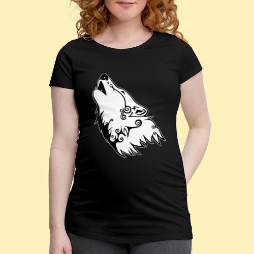 Le Loup de Neved (version contour blanc) - T-shirt de grossesse Femme