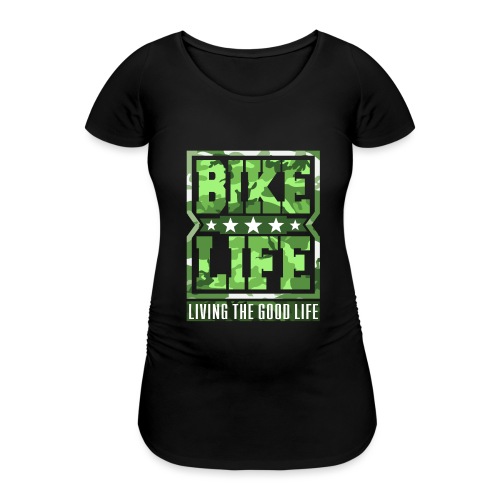 Bikelife Green Camo - Women's Pregnancy T-Shirt 