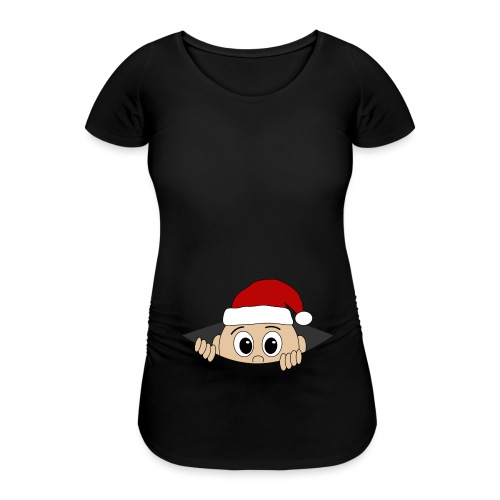 Baby Bauch Schwangerschaft Weihnachten Mütze - Frauen Schwangerschafts-T-Shirt