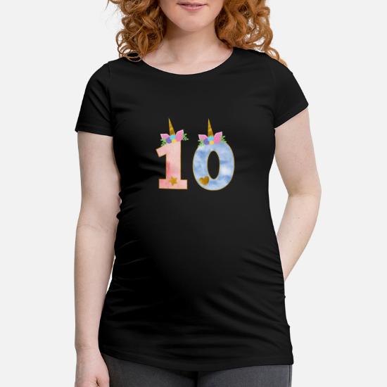 Torbellino Alpinista cazar 10 cumpleaños unicornio regalo niña de 10 años' Camiseta premamá |  Spreadshirt