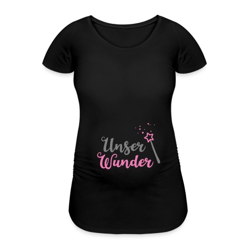 Unser Wunder Babybauch schwanger Geschenk Mädchen - Frauen Schwangerschafts-T-Shirt