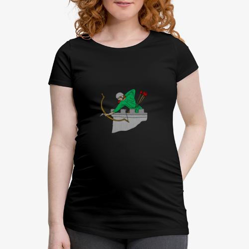 Archery Medieval Embroidered design by patjila - Women's Pregnancy T-Shirt 