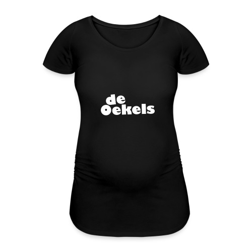DeOekels t-shirt Logo wit - Vrouwen zwangerschap-T-shirt