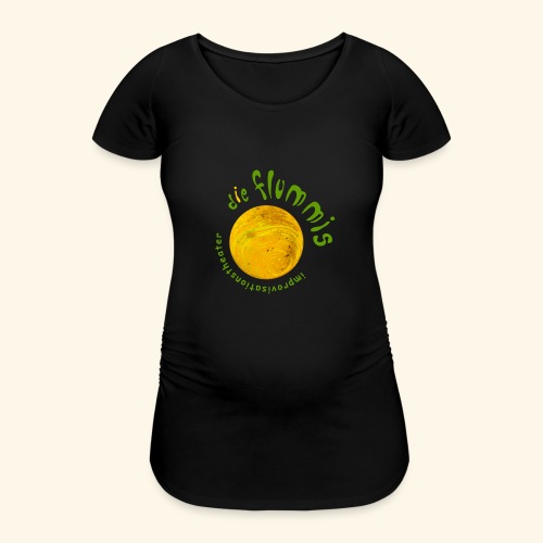 Flummi Logo rund gelb - Frauen Schwangerschafts-T-Shirt
