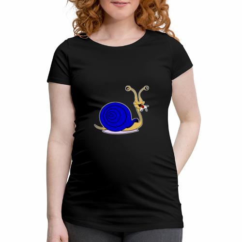 Escargot rigolo blue version - T-shirt de grossesse Femme