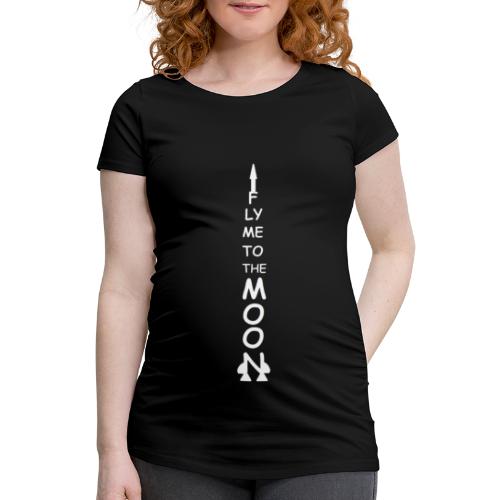 Fly me to the moon (MS paint version) - Vrouwen zwangerschap-T-shirt