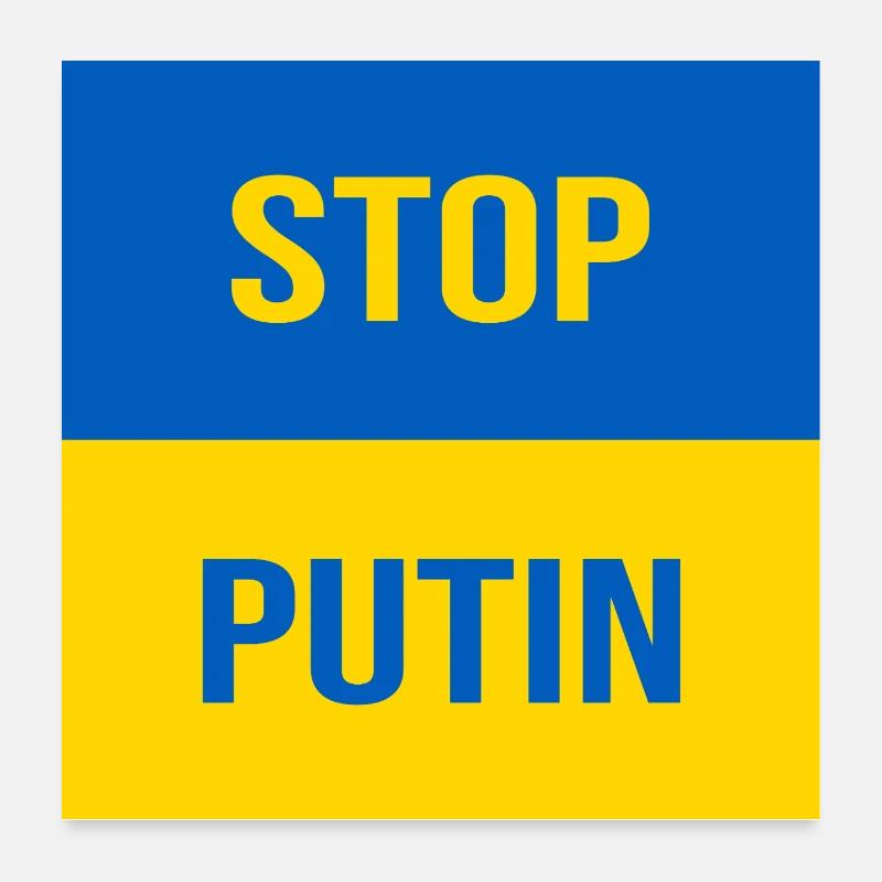 STOP PUTIN Poster 24" x 24" (60x60 cm)