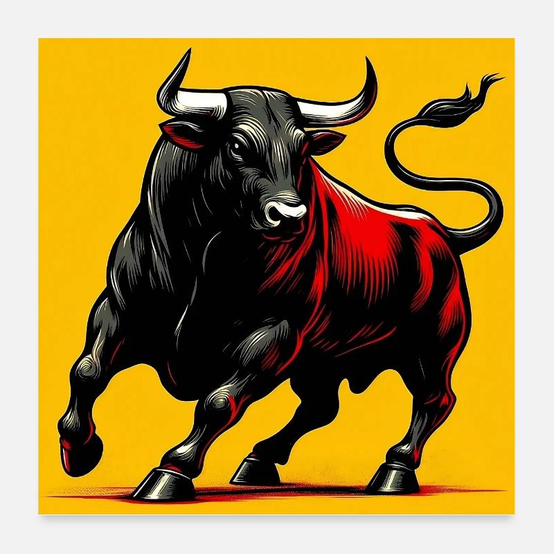 taureau Poster 60 x 60 cm