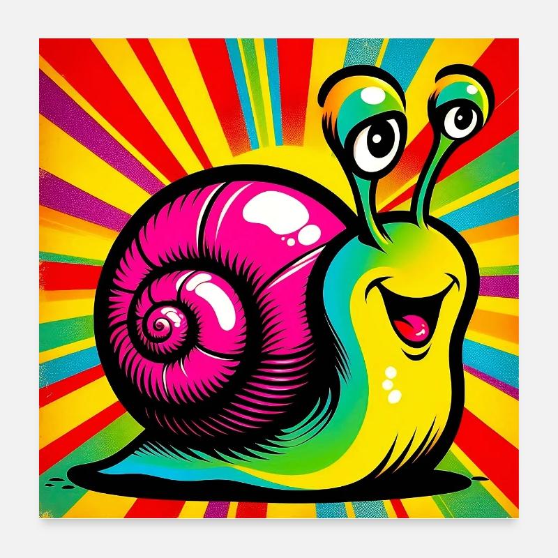 Escargot Poster 60 x 60 cm