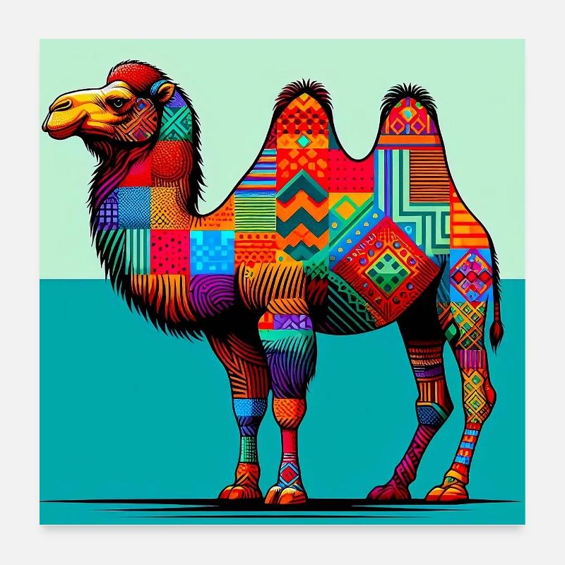 Kamel Poster 60x60 cm