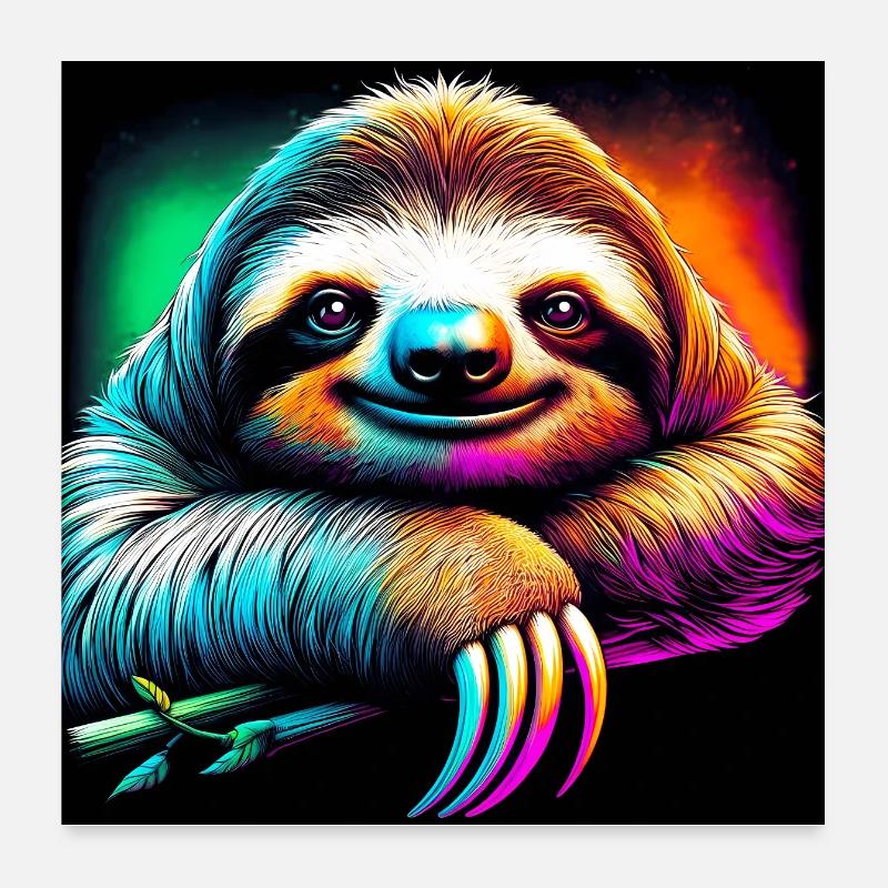 Faultier Poster 60x60 cm