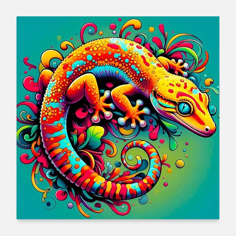 Gekko Juliste 60x60 cm