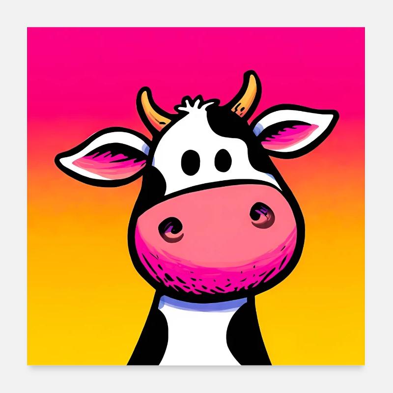 cow Poster 24" x 24" (60x60 cm)