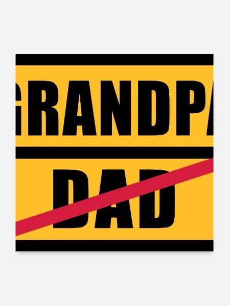 Dad - Grandpa - Poster 60 x 60 cm - blanc - Devant