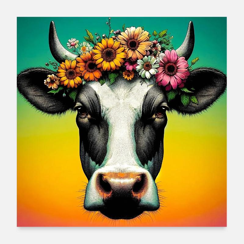 vache Poster 60 x 60 cm