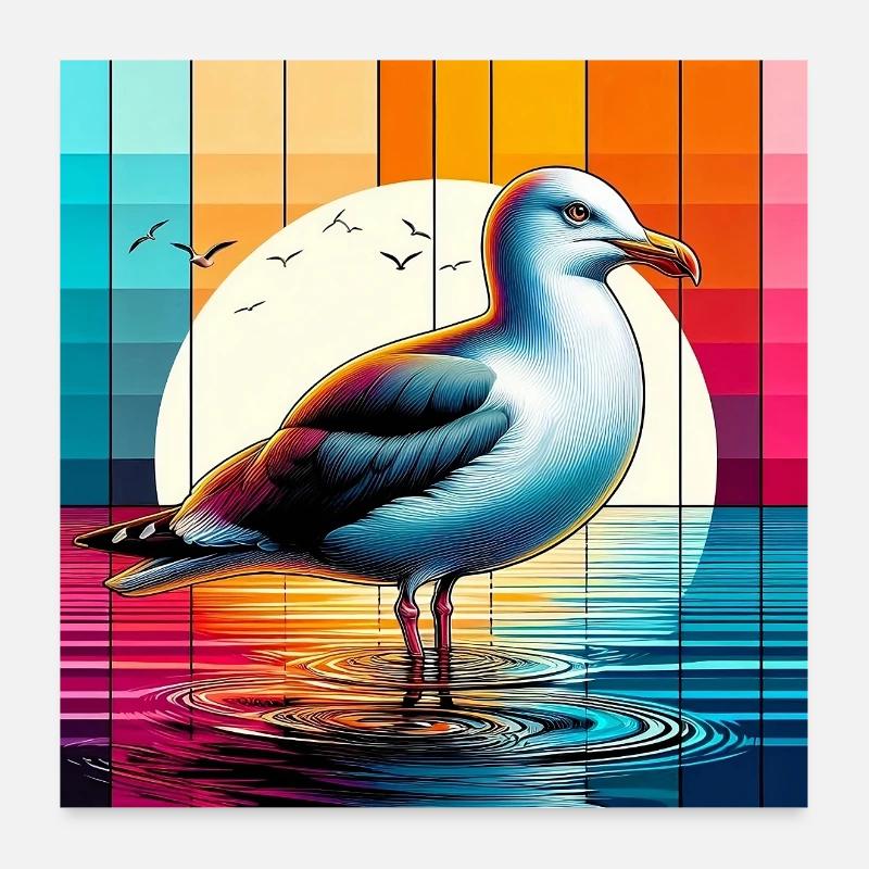 mouette Poster 60 x 60 cm