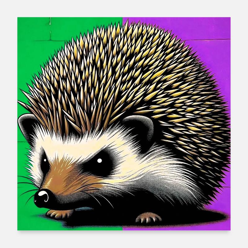 hérisson Poster 60 x 60 cm