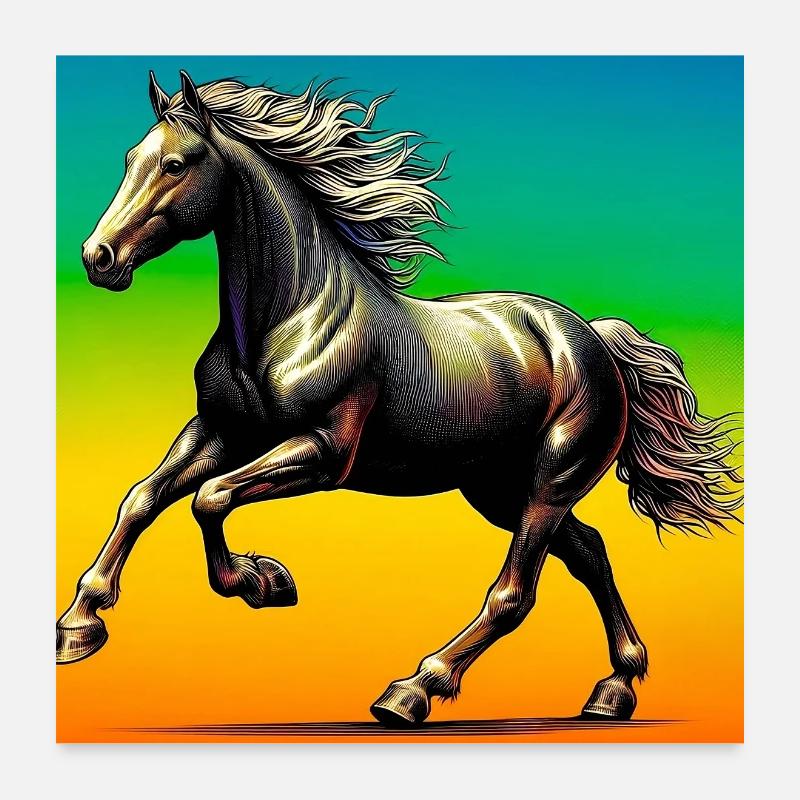 cheval Poster 60 x 60 cm