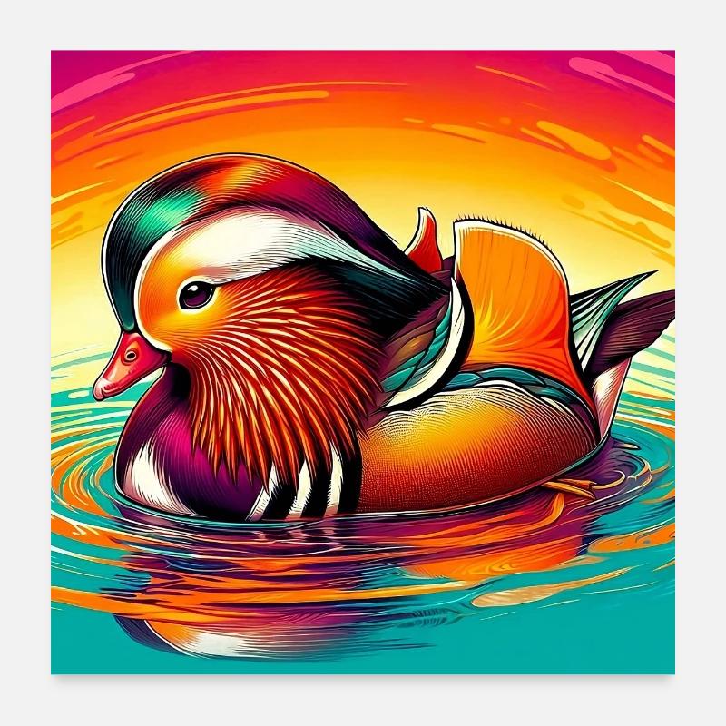 Mandarinente Poster 60x60 cm