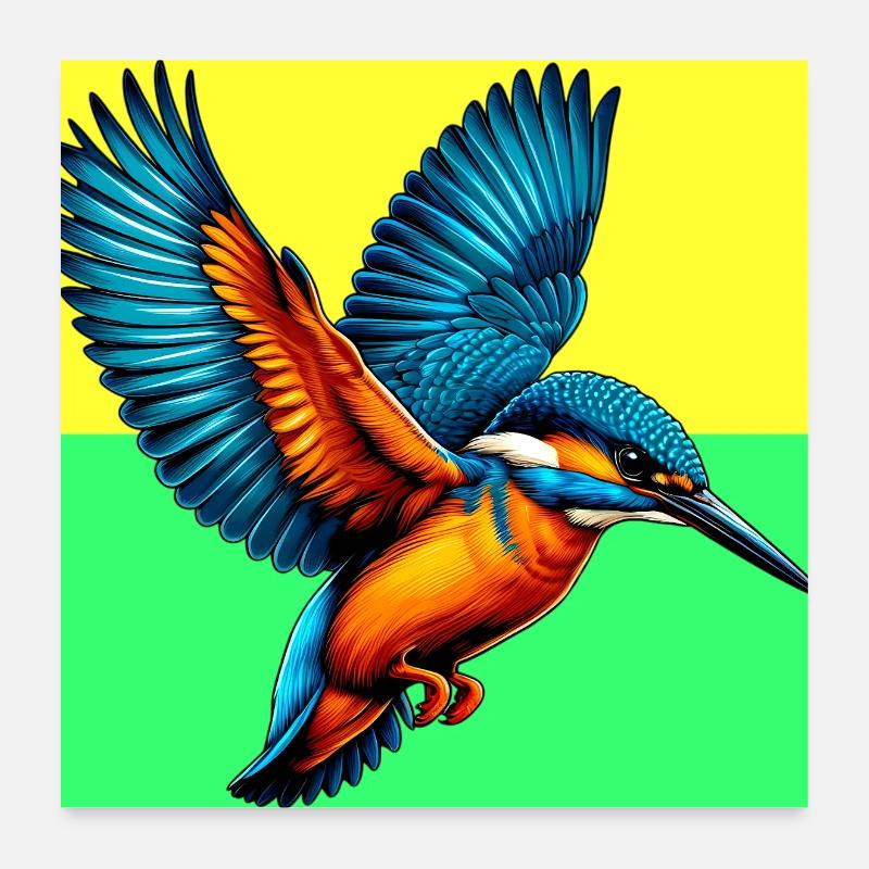 martin-pêcheur Poster 60 x 60 cm