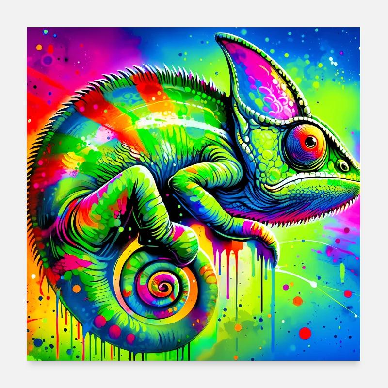 caméléon Poster 60 x 60 cm