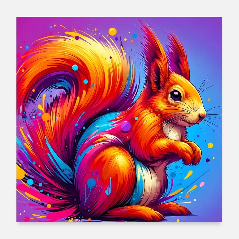 Eichhörnchen Poster 60x60 cm