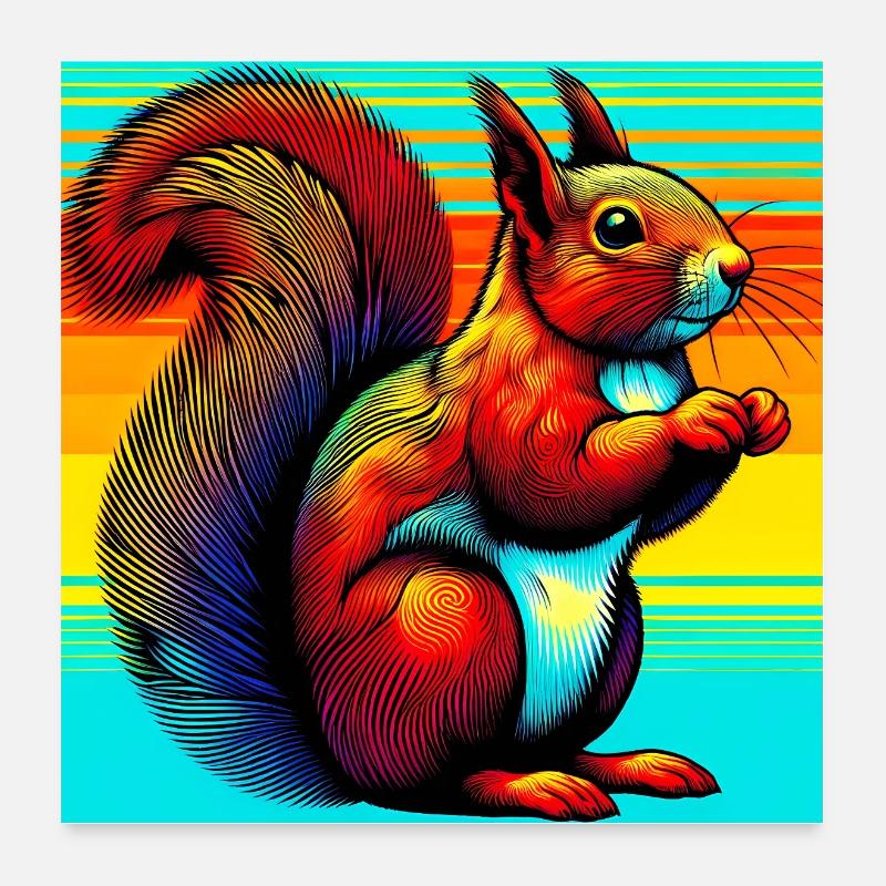 squirrel Poster 24" x 24" (60x60 cm)