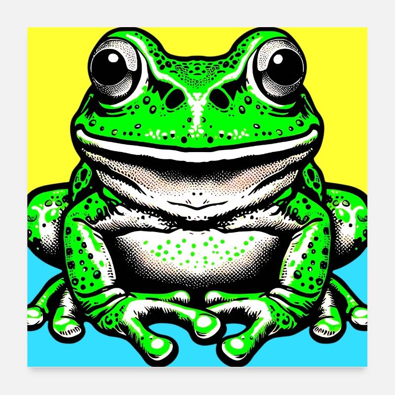 Frosch Poster 60x60 cm