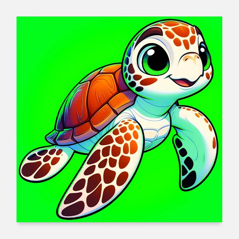turtle Poster 24" x 24" (60x60 cm)