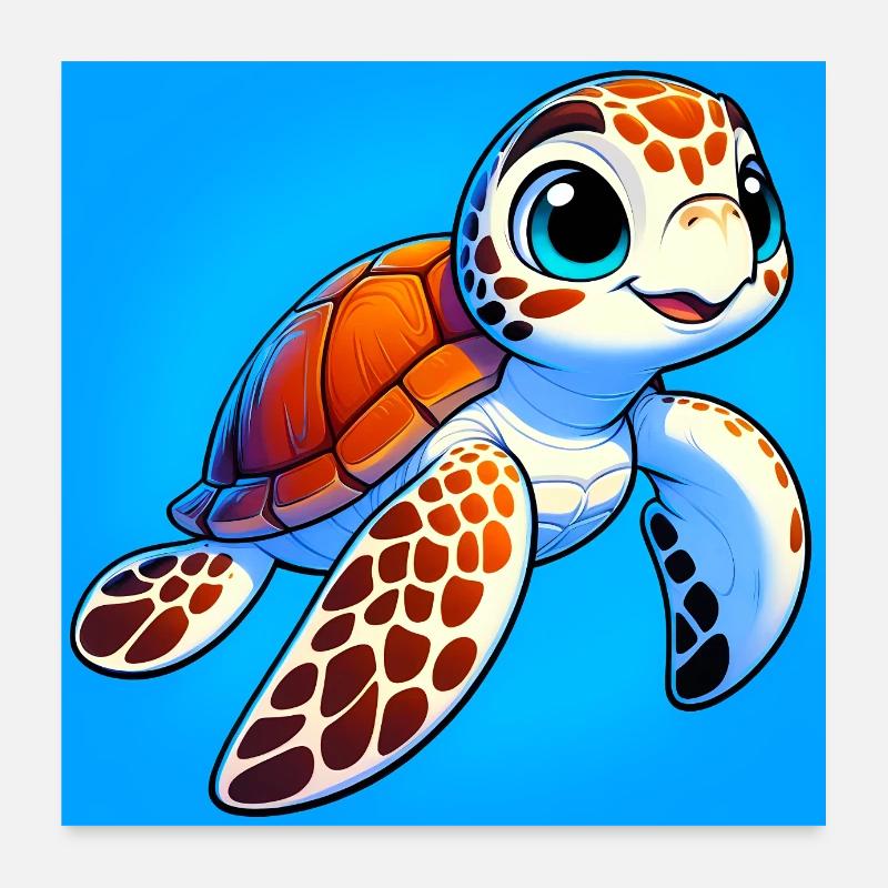 Schildkröte Poster 60x60 cm