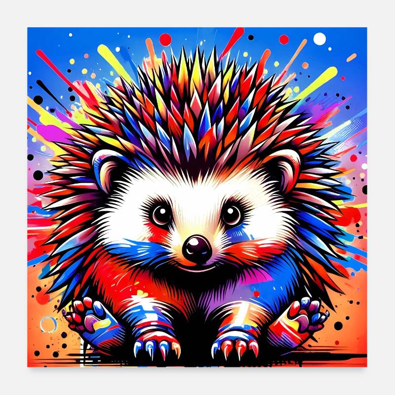 hérisson Poster 60 x 60 cm