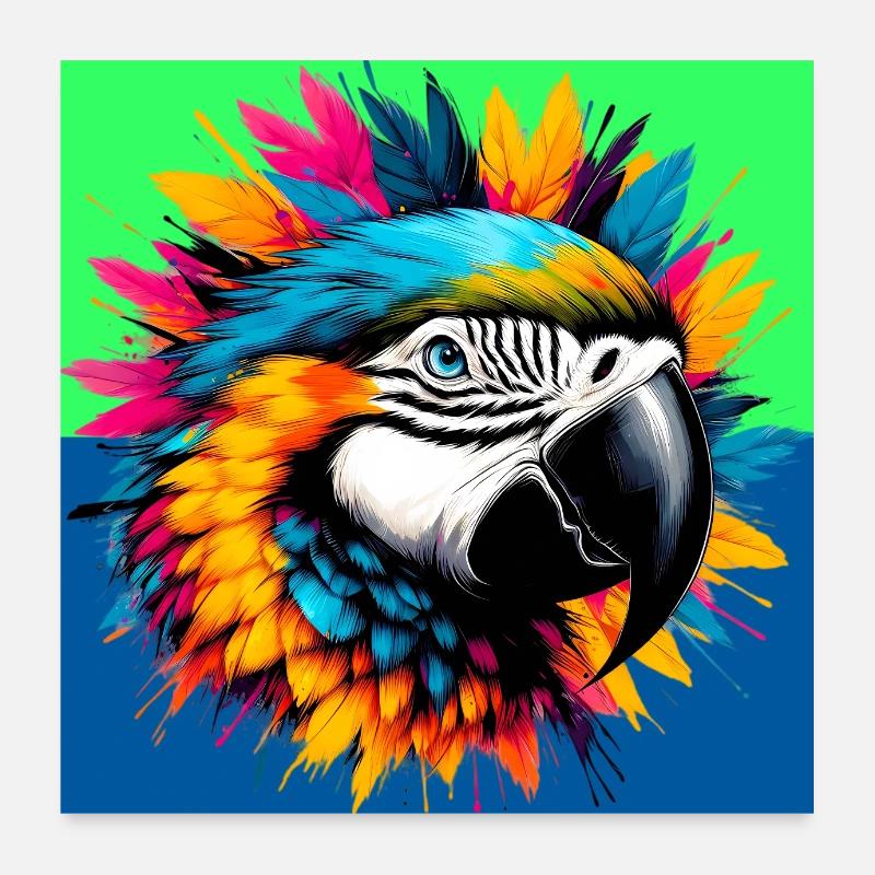 Papagei Poster 60x60 cm