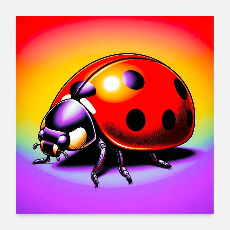 Marienkäfer Poster 60x60 cm