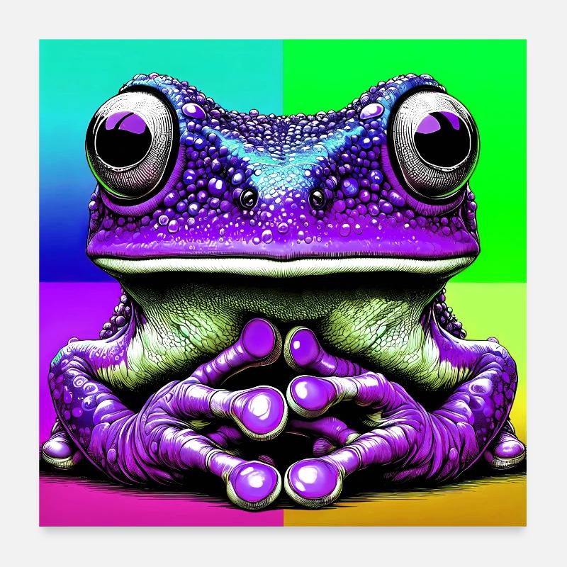 Frosch Poster 60x60 cm
