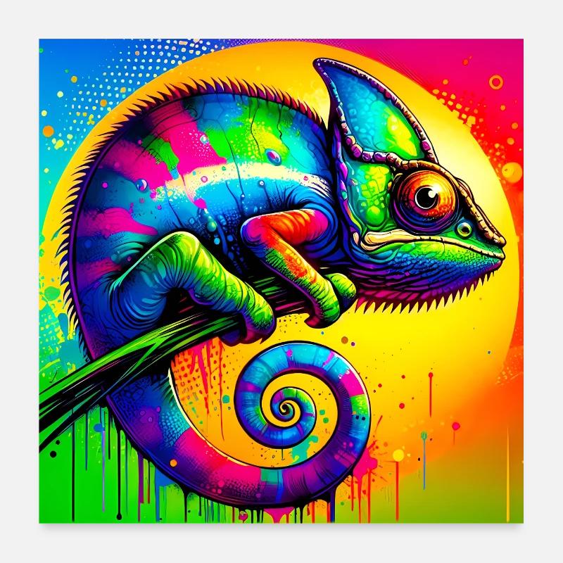 chameleon Poster 24" x 24" (60x60 cm)