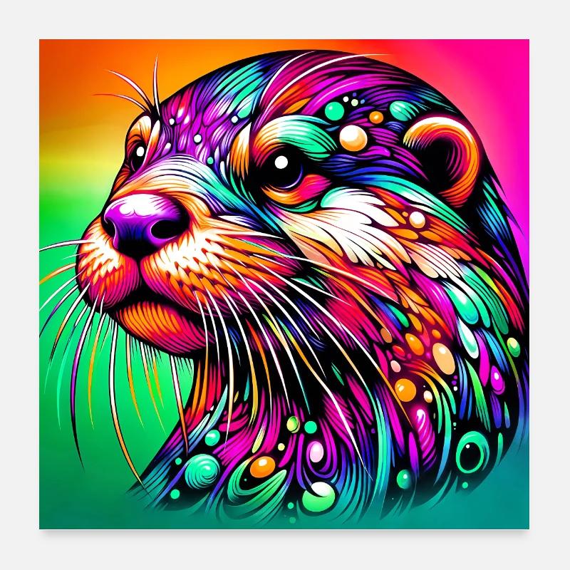 Otter Poster 60x60 cm