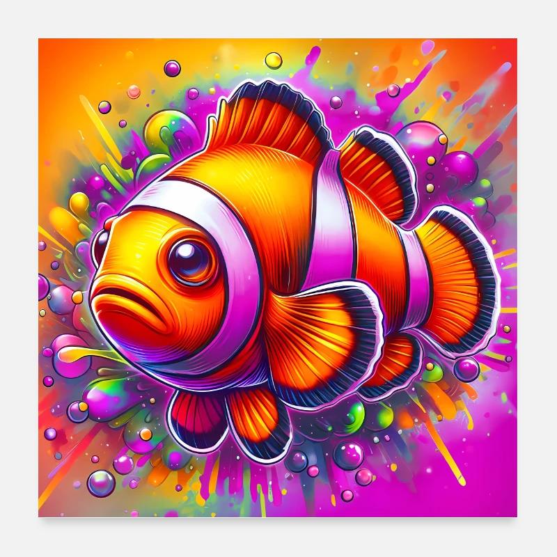 Clownfisch Poster 60x60 cm
