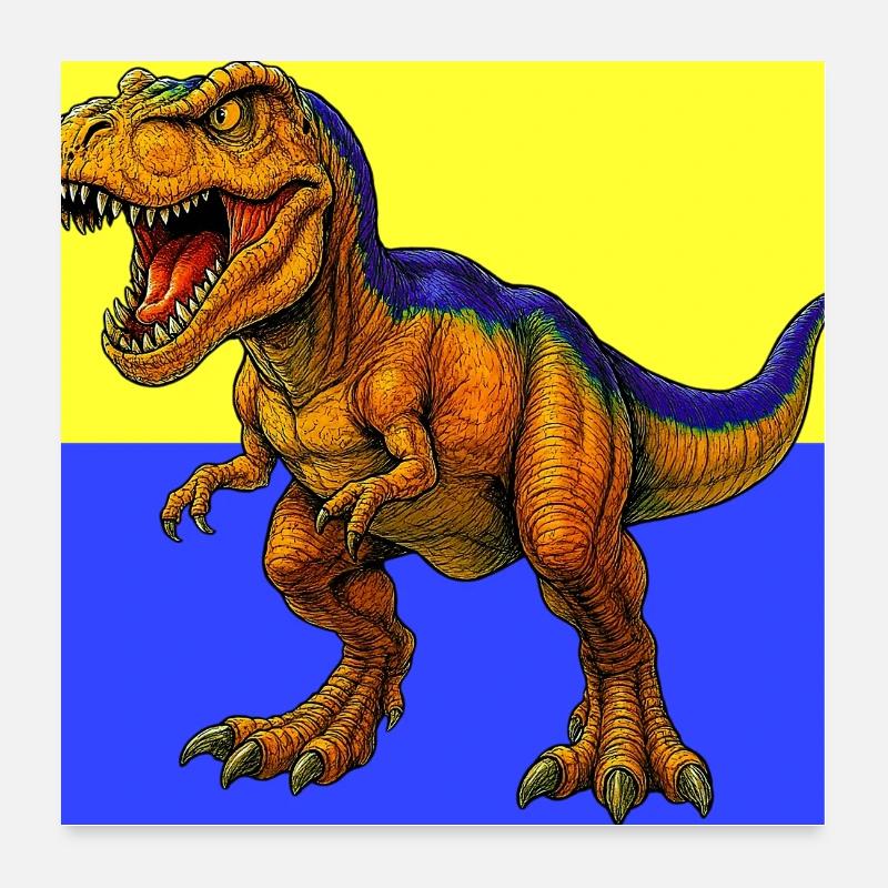 dinosaure Poster 60 x 60 cm