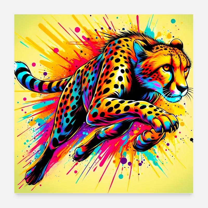 Gepard Poster 60x60 cm
