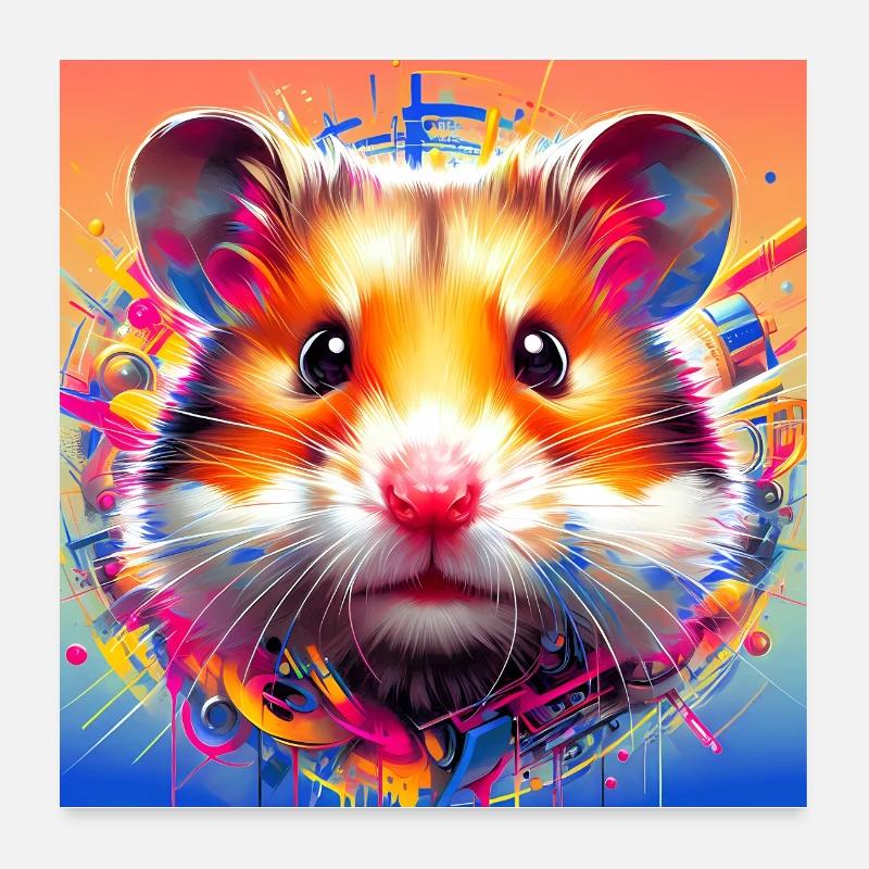 hamster Poster 60 x 60 cm