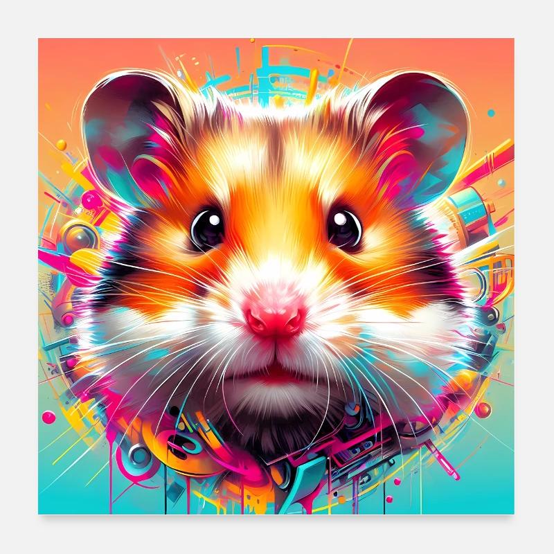 hamster Poster 60 x 60 cm