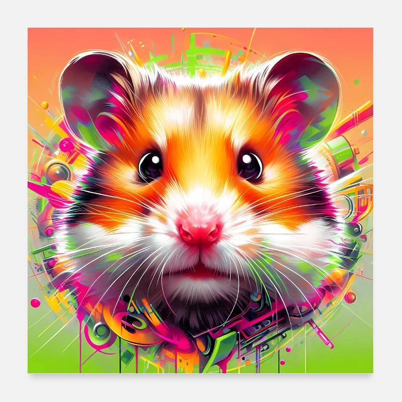 hamster Poster 60 x 60 cm