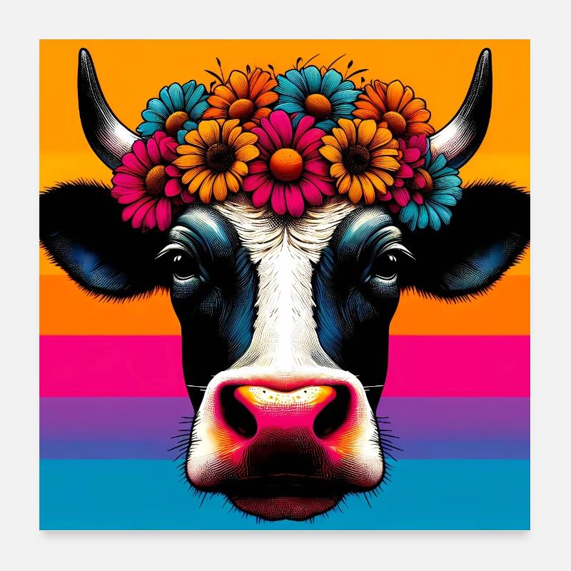 vache Poster 60 x 60 cm