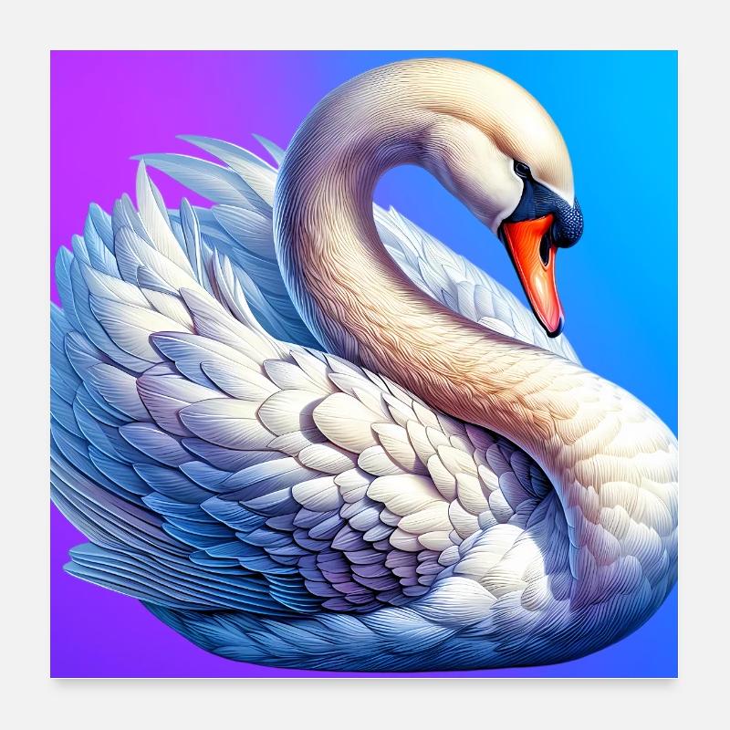swan Poster 24" x 24" (60x60 cm)