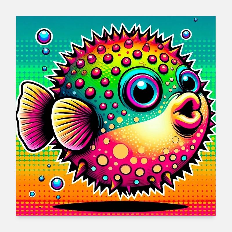 Blowfish Poster 60 x 60 cm