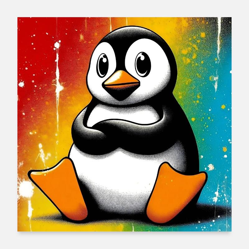 pingouin Poster 60 x 60 cm