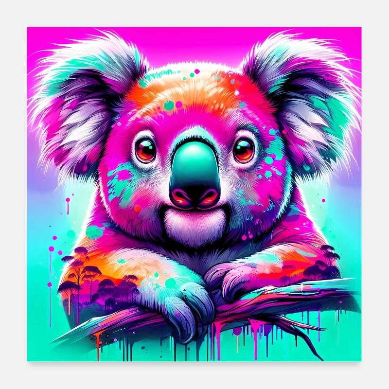 Koala Poster 60 x 60 cm